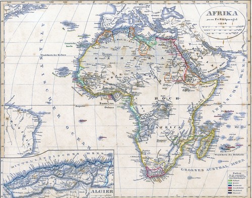 Landkarte afrika 185 jahre - afrika,