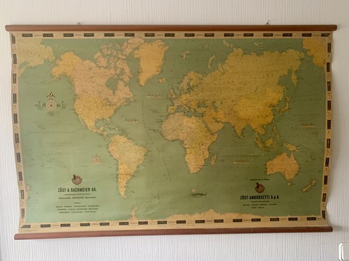 Vintage alte weltkarte züst - vintage!,