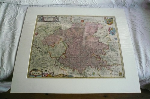 Alte landkarte hessen - hessen, "hassia