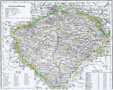 Alte Landkarte BÖHMEN 1844
