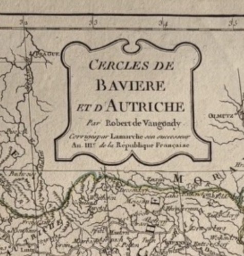 Antike landkarte bayern - bayern, &